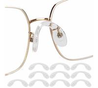 10 Pairs Soft Silicone Nose Pads U Shaped Strap Bridge Nose Pads Screw-in Eyeglasses Nose Pads Anti-Slip Saddle Bridge Glasses Nose Pad,Glasses Screws