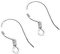 10 Pairs Sterling Silver French Wire Earring Hooks Fish Hook Earrings Sterling Silver Earwires for DIY Jewelry Customize Making for DIY Jewelry Customize Making，Beading and Jewellery-Making