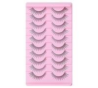 10 Pairs Synthetic Fiber 3D False Eyelashes Natural False Eye Lashes Create Dramatic And Mesmerizing Eyes