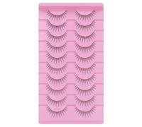 10 Pairs Synthetic Fiber 3D False Eyelashes Natural False Eye Lashes Create Dramatic And Mesmerizing Eyes
