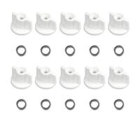 10 Pairs Toilet Seat Back Nut Washer & Bottom Fixing Kit, Universal Bolts Rear Nuts with Quick Release for Top Mount WC Hinges, Heavy Duty Fastener Bolt, Soft Close
