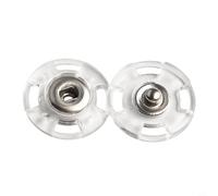 10 Pairs Transparent Invisible Snap Buttons for Clothes, 5 Sizes Plastic Fasteners, Easy Sewing Closures for DIY Garments Repair(40L=25.0 MM)