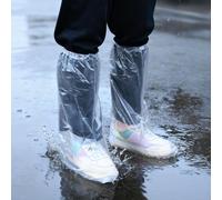 10 Pairs Waterproof Shoe Covers for Rain,Non-Slip Indoor Outdoor Rain Cover for Shoes,Disposable Plastic Rain Shoe Covers,Plastic Over shoes for Men Women,Water Proof Boot Protector(Clear,Larger)