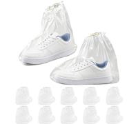 10 Pairs Waterproof Shoe Covers, Transparent Shoe Protector Cover Boot Covers for Work Boots, Non-Slip Waterproof Overshoes Suitable for House Cleaning Travel Camping and Going Out on Rainy Days