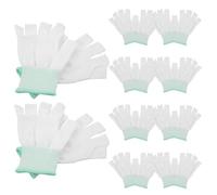 10 Pairs White Nylon Work Gloves, Wear Resistant, Dexterity Friendly | Bulk Value Pack, Washable and Reusable, for Bicycle Parts, Automotive Parts, Household Cleaning