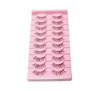 10 Pairs Wispy Lashes Natural Look False Eyelashes Lashes Handmade Lightweight Natural Thick Fake Real Packing Makeup Beauty