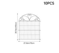 10-Panel Decorative Garden Fence Set