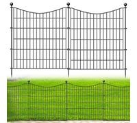 10 Panels No Dig Dog Fence for Yard, 32 in(H) X 23.6 ft(L) Decorative Animal Barrier, Rustproof Metal Wire Garden Edging, Temporary Fencing
