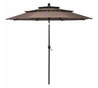 10' Patio Umbrella Tilting Outdoor Garden Poolside Market Sunshade w/Crank, Sturdy and Stable Patio Umbrella Patio Umbrella