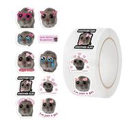10 Pattern Sad Hamster Stickers - Funny Animal Stickers, 500 Pieces Scrapbook Stickers | Sad Hamster Supplies,Multiple Pattern Hamster Decal, Weirdcore Stickers for Water Bottles, Laptops Accessories