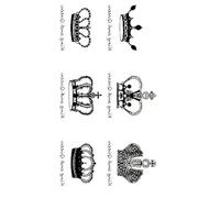 10 Pc Crown Tattoo Card - King And Queen Lettering - Temporary Skin Tattoo