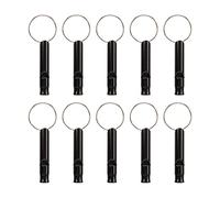 10 Pc Emergency, for Life Saving Hiking Camping and Pet Training Whistle Survival Super Loud Outdoor Safety (Black)