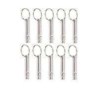 10 Pc Emergency, for Life Saving Hiking Camping and Pet Training Whistle Survival Super Loud Outdoor Safety (Silver)