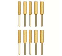 10-Pc Golden Diamond Chainsaw Sharpener Set, Titanium Coated Corundum Grinding Bits, Rotary Tool Burr Stone Files for Chain Saw, Jade, Glass, Metal, Wood Sharpening