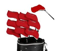 10 PC Head Covers - Set of Protective Iron Sleeves with Easy Visible Markings, Strong Neoprene Construction | Club Covers in Assorted Colours