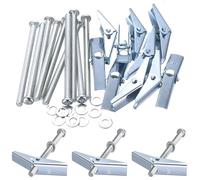 10-Pc M5 Plasterboard Spring Toggle Bolts & Drywall Screws (M5×75 mm)