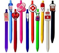 10 PC Nurse Pens | Funny Best Cute Nurses Pen Set Accessories for Work, Nursing Student, Medical Assistant, NICU, ER, ICU; Must haves Gifts, Essentials, Nurses Week Bulk, Appreciation Gift