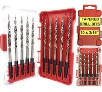 10 Pc Same Size #10 (3/16") Replacement Drill Bit Only