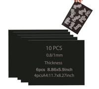 10 PCS 0.8/1mm Thickness Double Sided Strong Magnetic Sheets Metal Cutting Dies Storage Orangize Crafts Tool Scrapbooking Arts and Crafts Flexible Placement Mats Large Size 8.86x5.9'' ;11.7x8.27''