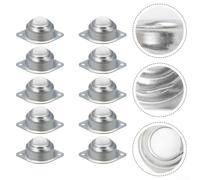 10 Pcs 1/2 Inch Roller Ball Transfer Bearing 16mm Wheel Diameter for Conveyor Roller, Smooth Operation Metal Shell Ball Caster with Galvan