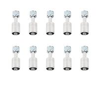 10 Pcs 1/2in Straight Air Conditioning Beadlock Fittings, Aluminum AC Splicer Hose Fitting for Car Truck Engineering Vehicles, High Strength Leak Proof AC Hose Connector with Fine