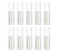 10 Pcs 1.2ml Empty Lip Gloss Tubes Clear Lip Balm Tubes Mini Lipgloss Bottles Transparent Lipstick Bottles Small Chapstick Tube Refillable Cosmetic Containers with Wand for DIY White