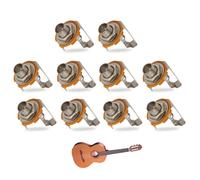 10 Pcs 1/4 Inch Female Guitar Input Jack-6.35mm TS Mono Panel Mount So