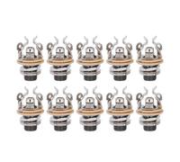 10 Pcs 1/4 Inch Guitar Jack Sturdy Guitar Mono Jack Multi Touch Stereo Output Jack with Dual Tension Grounds and Double Positive Tips for Musicians