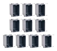 10 Pcs 1 Gang Plastic Electrical Box, ETL Certified PVC Junction Box, Shallow Design for Wiring Conduits and Switches, 2-Hour Fire Rated for Safe Installations