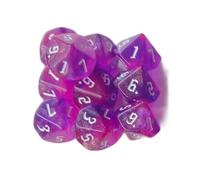 10 pcs 10 sided acrylic dice set Polyhedral discs sparkle and withstand easy-to-read numbers of colorful table games