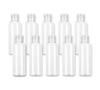 10 Pcs 100ml Travel Bottles for Toiletries, Clear Refillable Leak-Proof Containers with Flip Top Lids Transparent Plastic Bottles for Cosmetics Shampoo Shower Gel Liquid Lotion Sample Packing Storage