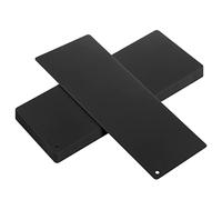 10 PCS 11 7/8" x 4" Black Steel Plate Sheet, Metal Steel Flat Board Mending Rectangle Plate Straight Joining Fixing Repair Timber Connector, 26 Gauge Thickness 1/64"(0.5mm)
