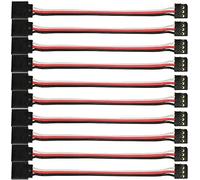 10 pcs 11.8in JR Male to Female Plug Connector Servo Extension Cord Lead Cable Wire, 3 Pin Cord JR Male to Female Servo Extension Cable for Futaba (JR-30 cm)
