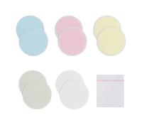 10 Pcs 12cm Washable Nursing Pads Organic Bamboo Fiber Skin Friendly Soft Breathable Nursing Pads for Nursing Maternity with 1 Pcs Laundry Bag