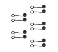 10 Pcs 12mm X 1.0 Connector Dust Cover Plastic Waterproof Cap Black