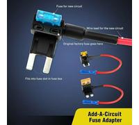 10 PCS 12V Fuse Holder Adapter Set for Cars Includes Mini, Small, and Medium Blade Fuses