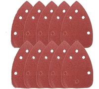 10 Pcs 140 x140 x 98mm 6-Hole Triangle Mouse Detail Sandpaper Hook and Loop Sanding Sheets 320 Grit
