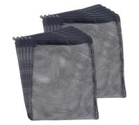 10 Pcs 15 x 20cm Aquarium Nylon Filter Media Bags Fish Tank Mesh Bags Pond Filtration Bags Aquarium Canister Filter Accessories with Zipper for Activated Carbon Black