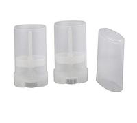 10 Pcs 15ML Clear Plastic Empty Oval Bottles for Deodorant Pencil Lip Balm Makeup Box Sample with Twist Bottom Cap