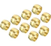 10 Pcs 15mm Compression Olives Copper, 15mm Copper Pipe Fittings for Plumbing Pipe