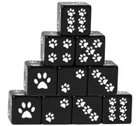 10 Pcs 16mm D6 Dice Set, Cute Cat Paw Six Sides Dice Standard 6 Sided Dice for Games Teaching Mathing Tools