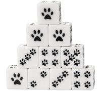 10 Pcs 16mm D6 Dice Set, Cute Cat Paw Six Sides Dice Standard 6 Sided Dice for Games Teaching Mathing Tools
