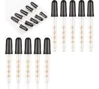 10 Pcs 1ml Eye Dropper Glass Pipette Dropper Ear Dropper with Accurate Measurement Rubber Head for Essential Oil Laboratory Medicine (2 Styles)
