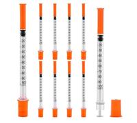 10 PCS 1ml Multi-purpose Dispensing Measuring Tools 30G*8mm Individually Sealed Packaging Plastic Syringe for Pet Feeding and Laboratory