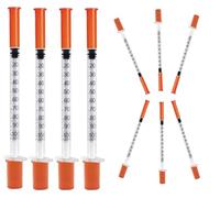 10 Pcs 1ml Syringe 30G*8mm Plastic Syringes with Cap for Labs Pets Feeding Small Syringe for Oil or Glue ,Individually Sealed Packaging (10 Pack 1ml 0.3x8mm)