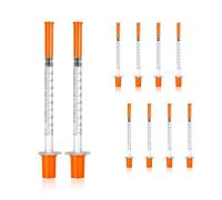 10 PCS 1ml Syringe Multifunctional, 30Gx8mm Plastic Multiple Uses Measuring Tools, Lab Accessories Individually Sealed Packaging, for Pet Feeding Liquid Separation Cake Decoration.