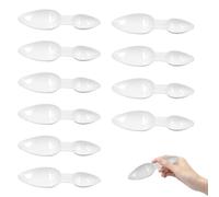 10 Pcs 2.5/5ml Double Sided Spoon,Medicine Spoons 5ml Reusable,Plastic Spoons Repeatable,Home Office Outdoors Use Spoon,for Brewing The Power of Medicine,Cereal,Milk,Coffee,Washing