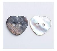 10 PCS 2 Holes Heart Star Flower Square Shaped Mother of Pearl Delicate Natural Shell Buttons for Sewing Craft Scrapbooking