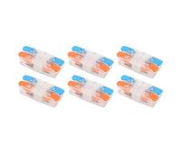 10 PCS 2 In Out Lever Wire Splices Conductor Compact Connectors 41A 450V Flame Retardant PA Housing High Conductivity Red Copper for Motor Home Appliance Wiring