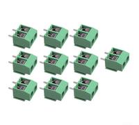 10 Pcs 2-Pin Screw Terminal Block 5.08mm PCB Green